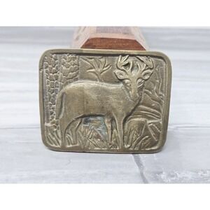 Buck Deer Brass Belt Buckle Vintage Hunting Buckle